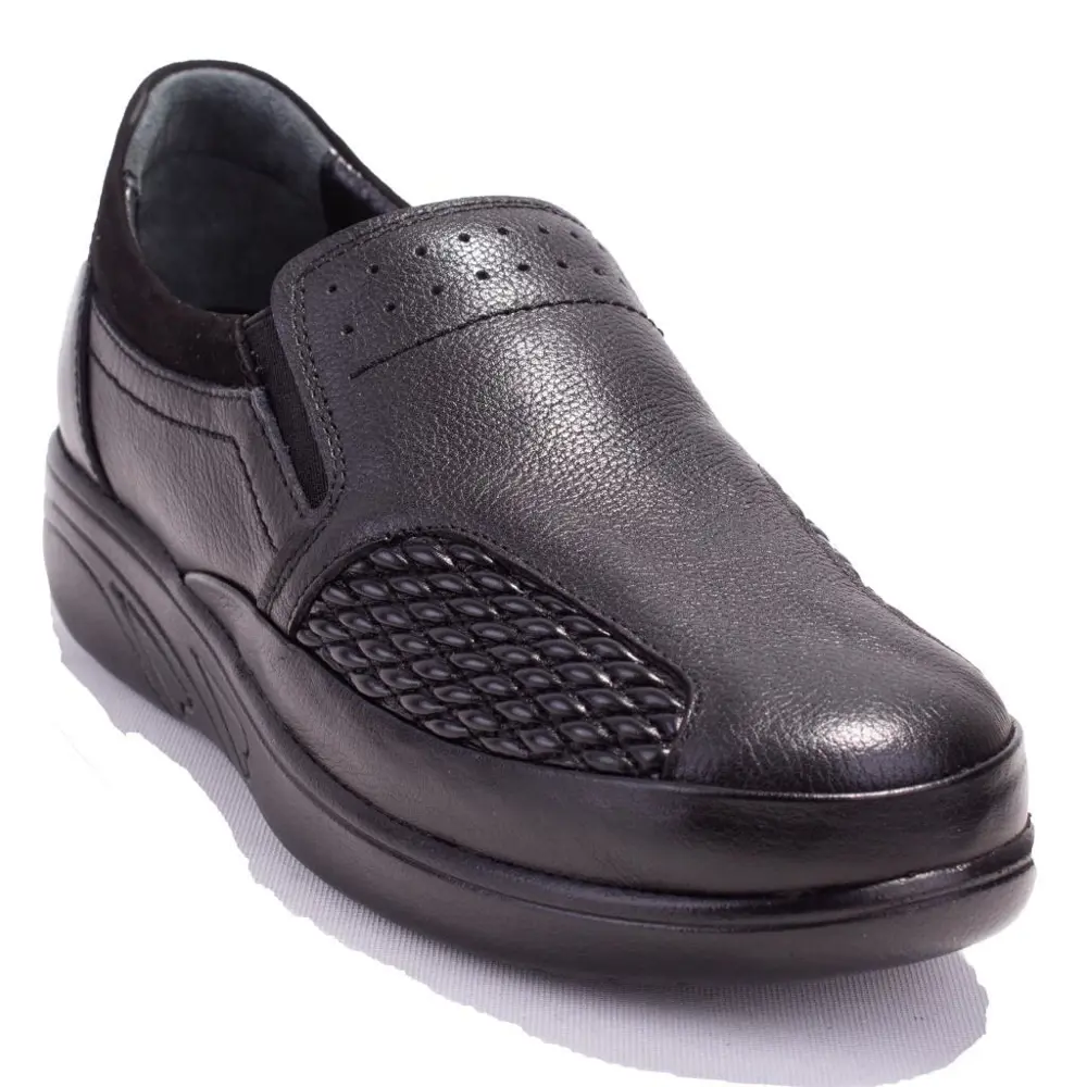 Dagoster DZA07-122042631 Siyah Ortopedik Günlük  Deri Kadın Ayakk