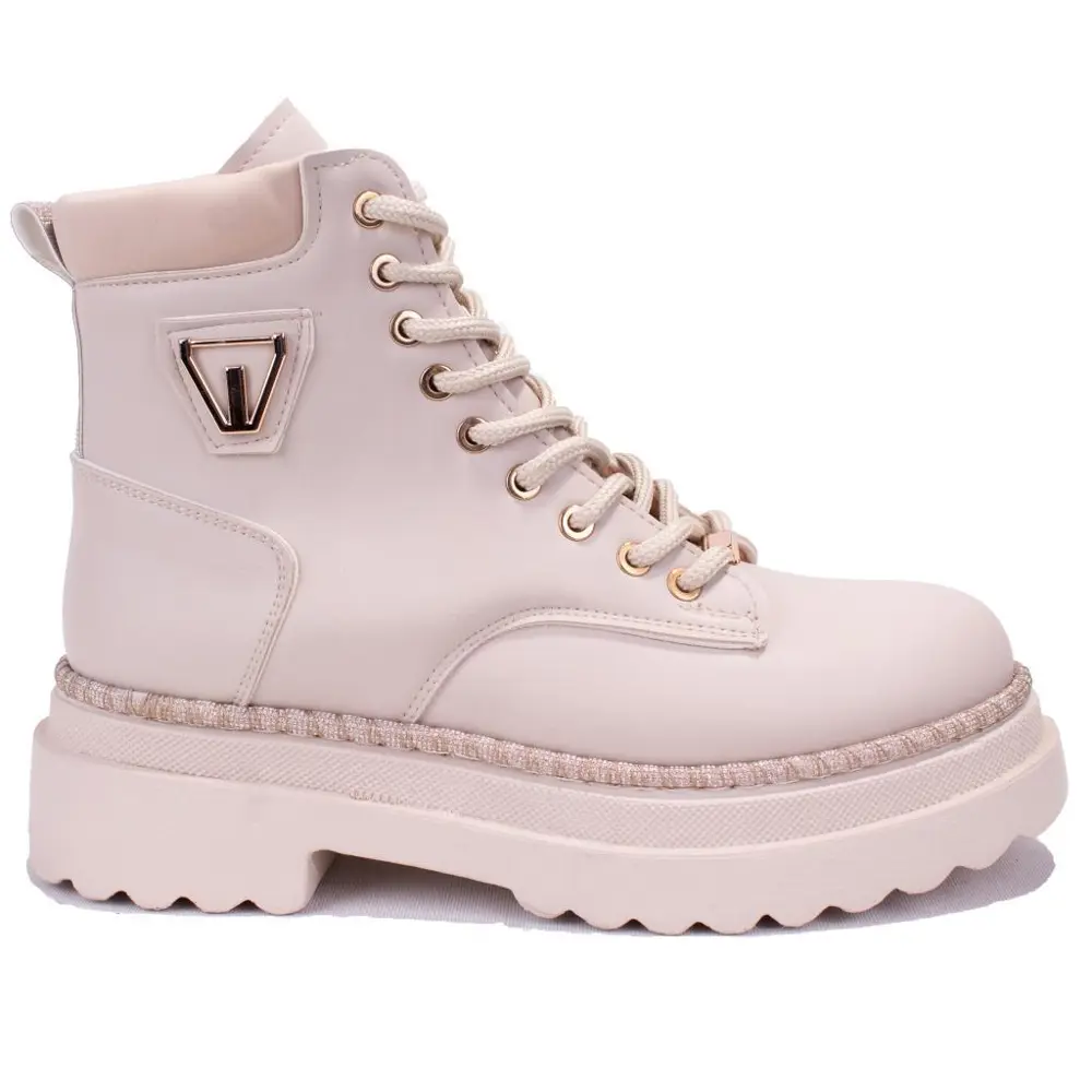 Dagoster DZA07-122435 Bej Günlük Düz Taban Kadın Bot