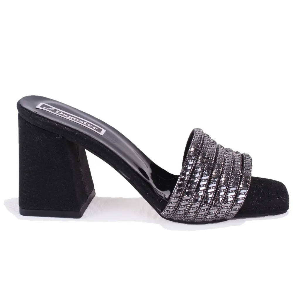Dagoster DZA07-1284108 Siyah Topuklu Abiye Kadın Terlik Dagoster DZA07-1284108 Siyah Topuklu Abiye Kadın Terlik