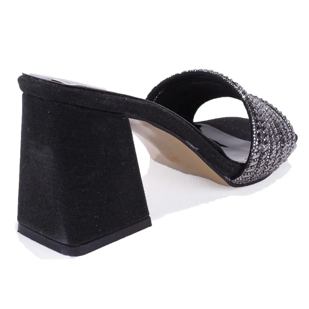 Dagoster DZA07-1284108 Siyah Topuklu Abiye Kadın Terlik Dagoster DZA07-1284108 Siyah Topuklu Abiye Kadın Terlik