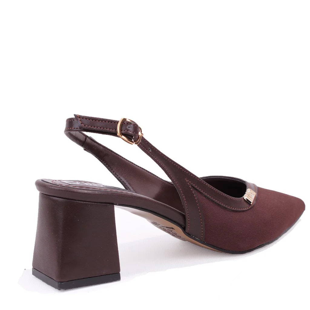 Dagoster DZA07-1296034 Kahve 7 cm Kalın Topuklu Klasik Kadın Ayak