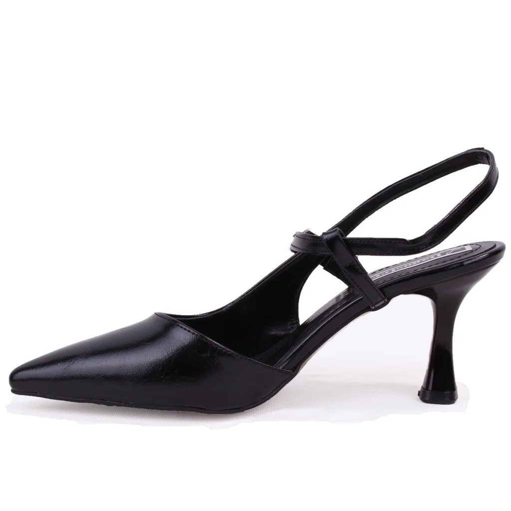 Dagoster DZA07-1296047 Siyah 8 cm İnce Topuklu Klasik Kadın Ayakk