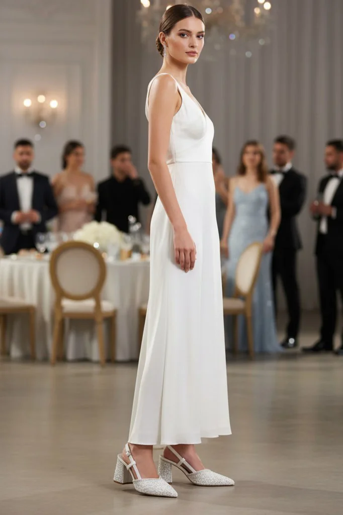 Dagoster DZA07-1296600 Sedef Taşlı 8,5 cm Kalın Topuklu Abiye Kad