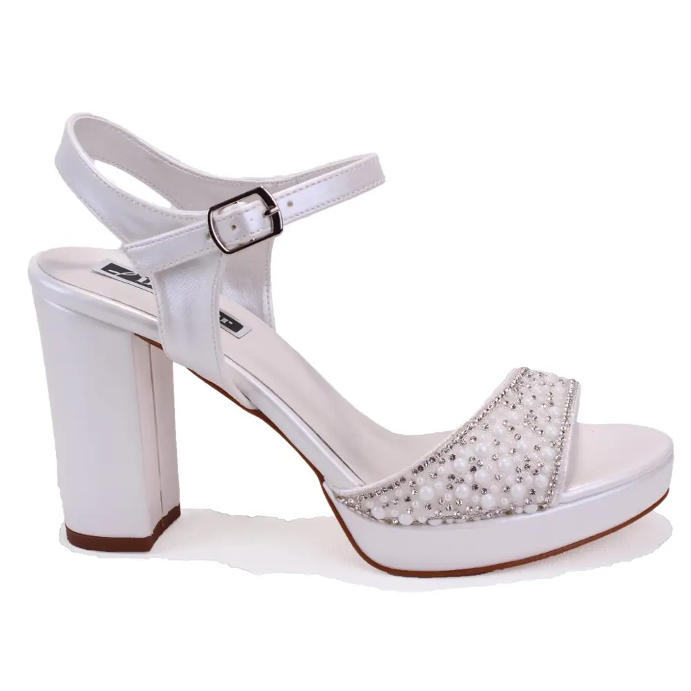 Dagoster DZA07-337140 Sedef Boncuklu  Platform Topuklu Kadın Ayak
