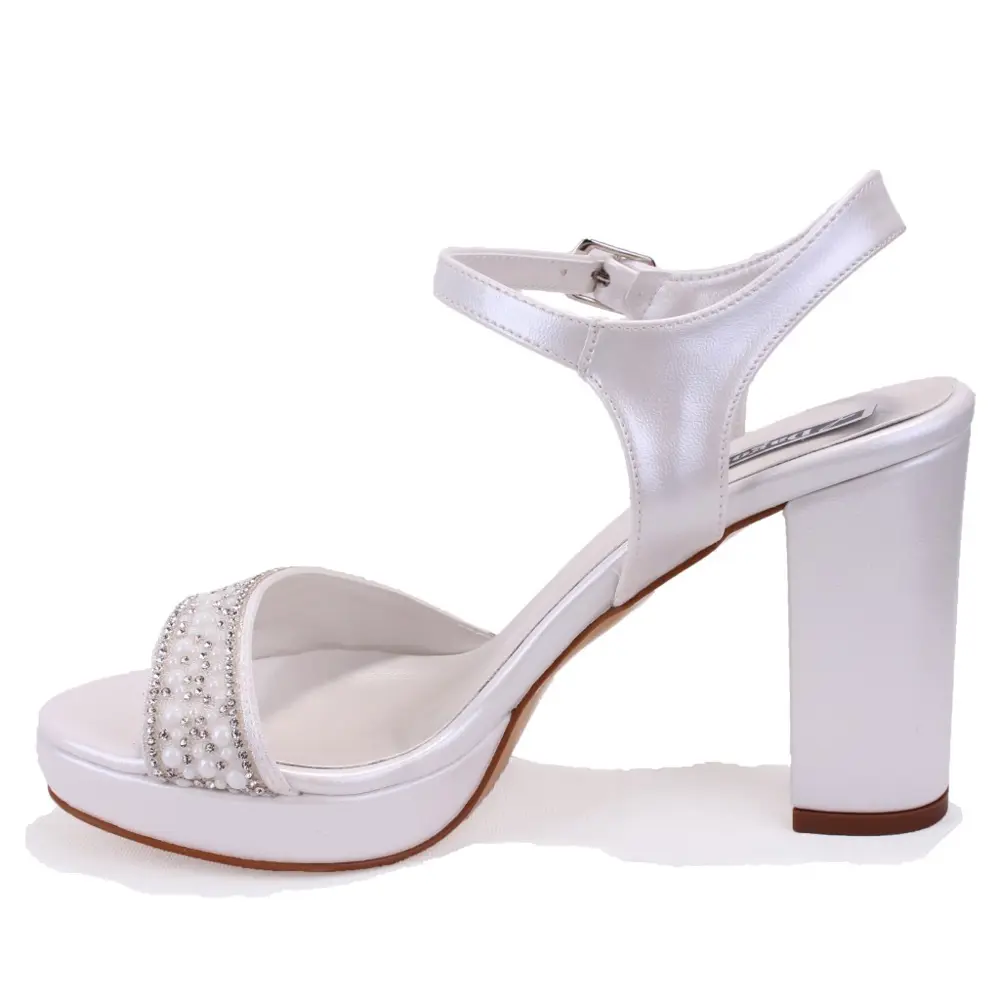 Dagoster DZA07-337140 Sedef Boncuklu  Platform Topuklu Kadın Ayak
