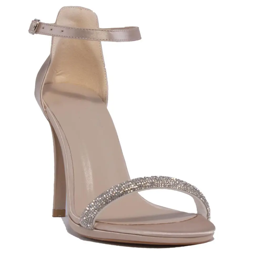 Dagoster DZA07-337170 Vizon Saten Abiye Platform Topuklu Kadın Ay