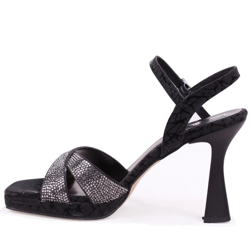 Dagoster DZA07-337650 Siyah 10.5 cm Kalın Topuklu Platform Kadın 