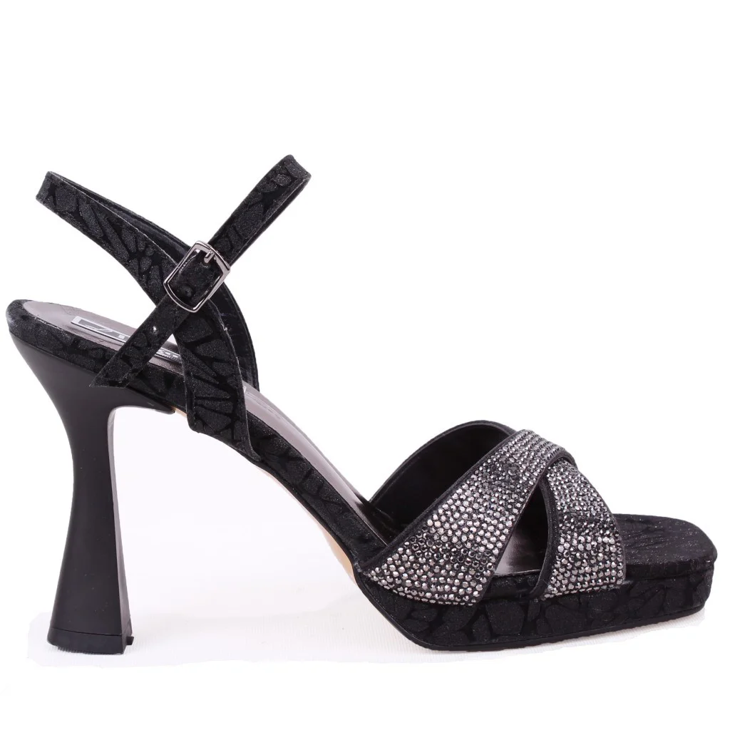 Dagoster DZA07-337650 Siyah 10.5 cm Kalın Topuklu Platform Kadın 