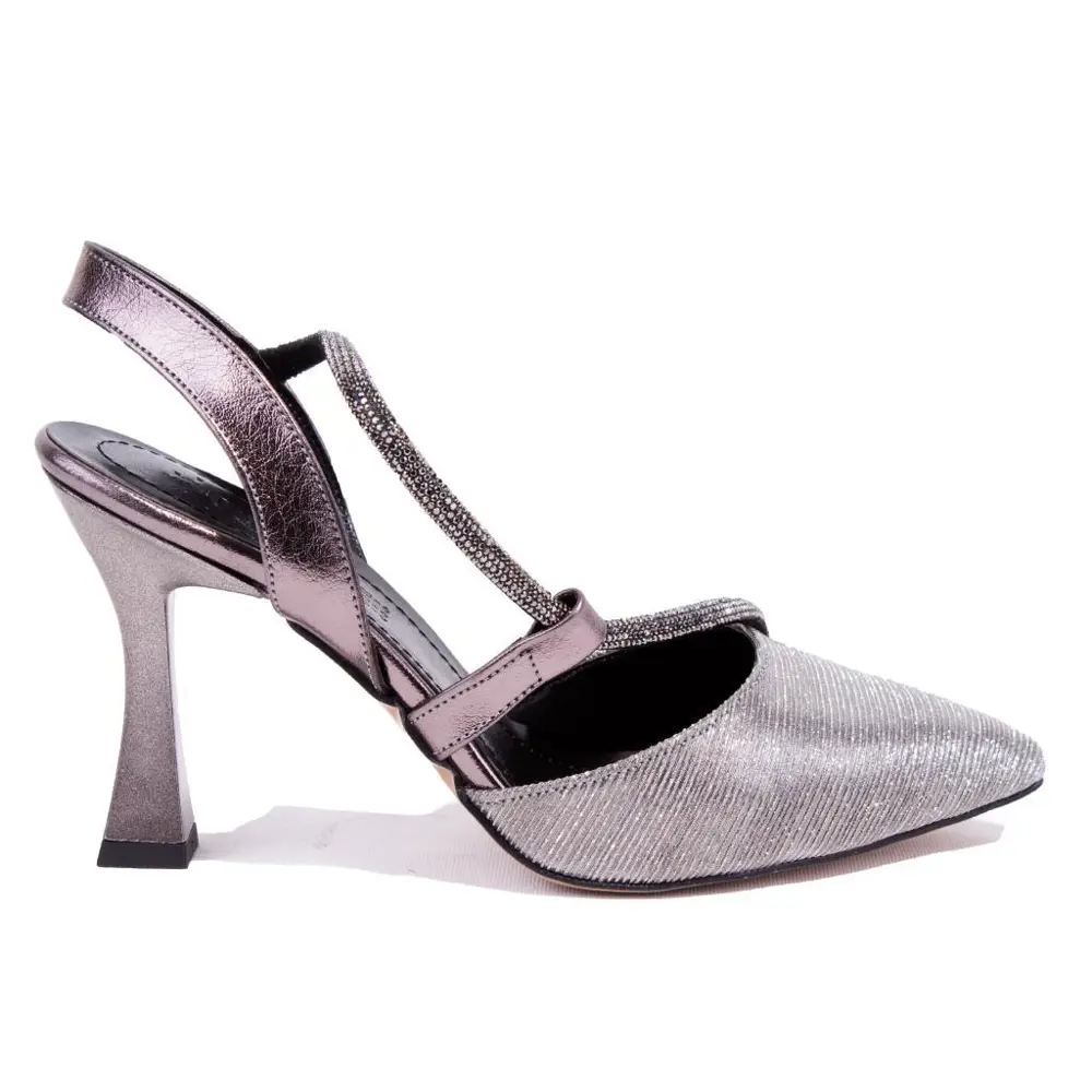Dagoster DZA07-396155 Platin Abiye Topuklu Kadın Ayakkabı