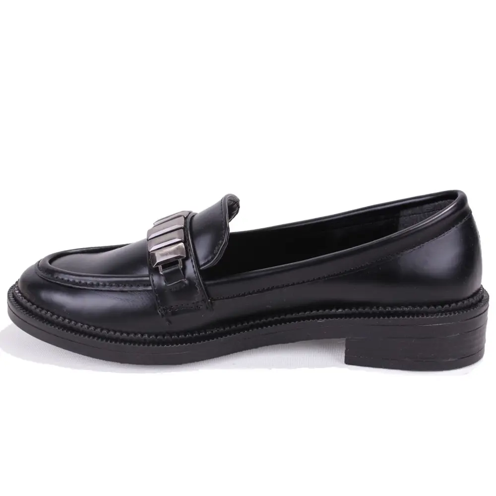 Dagoster DZA07-863702 Siyah Günlük Loafer  Kadın Ayakkabı