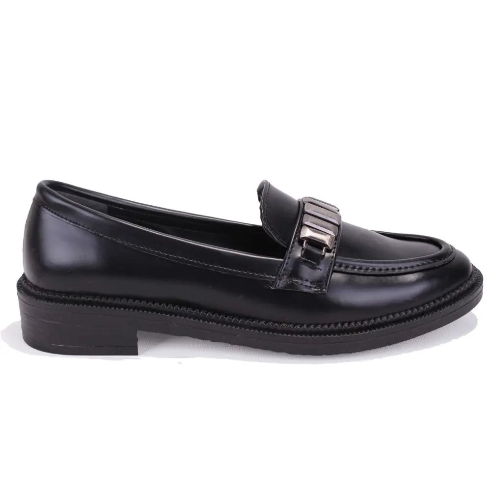 Dagoster DZA07-863702 Siyah Günlük Loafer  Kadın Ayakkabı