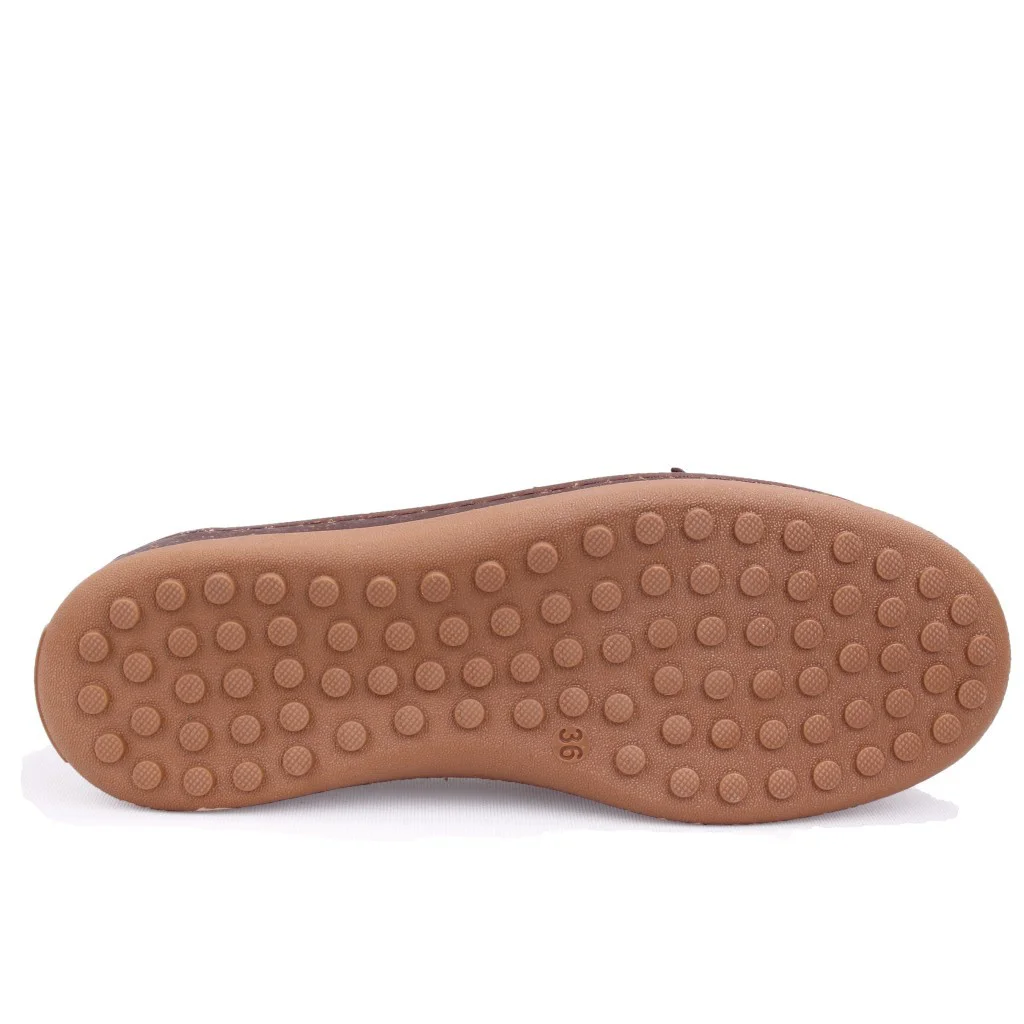 Dagoster DZA07-8892001 Kahve Süet Ortopedik Düz Taban Spor Kadın 