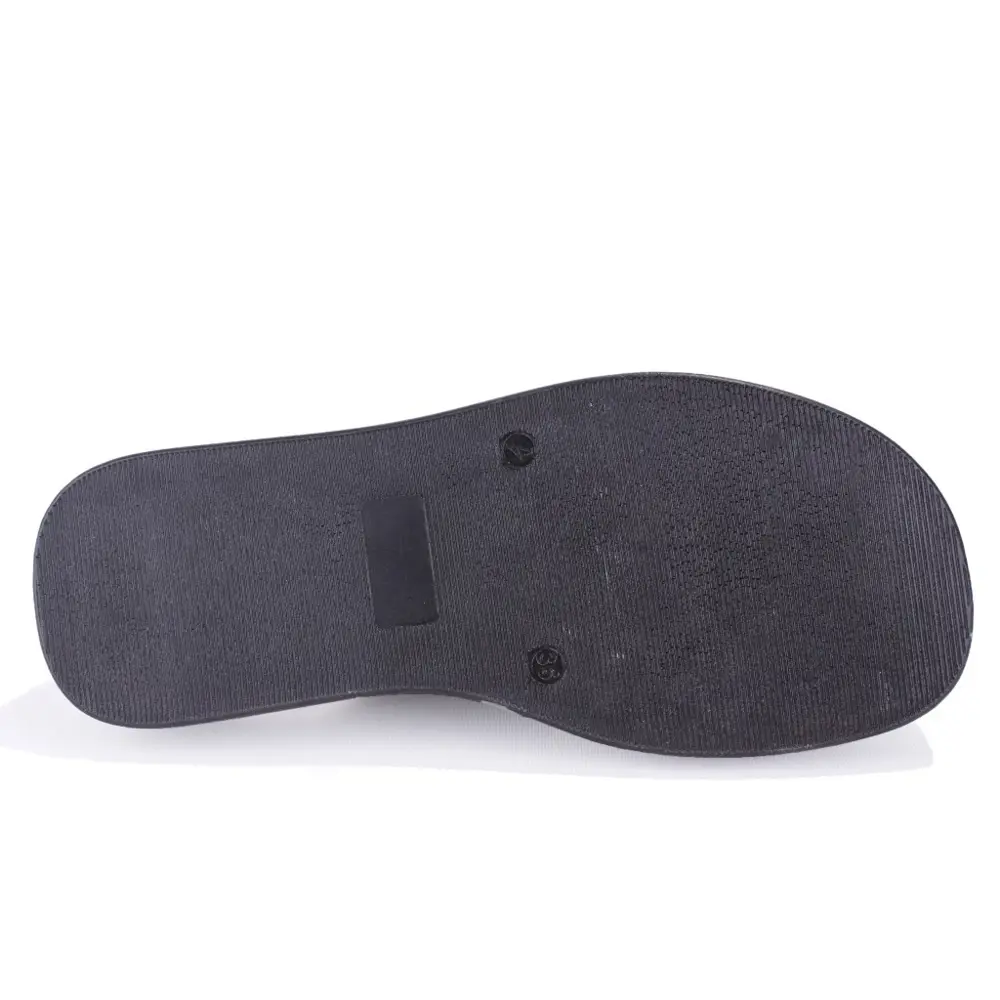 Dagoster DZA07-890784 Siyah Ortopedik Günlük Taşlı  Kadın Terlik