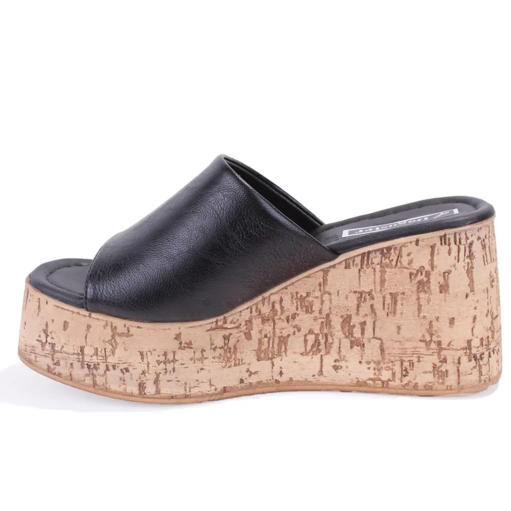 Dagoster DZA07-8961510 Siyah Ortopedik Günlük Feta Taban  Kadın T