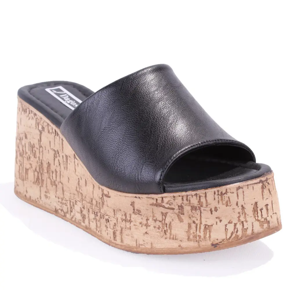 Dagoster DZA07-8961510 Siyah Ortopedik Günlük Feta Taban  Kadın T