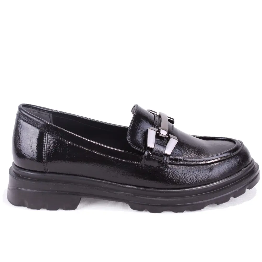 Dagoster DZA07-90814 Siyah Rugan Günlük Loafer Kadın Ayakkabı Dagoster DZA07-90814 Siyah Rugan Günlük Loafer Kadın Ayakkabı