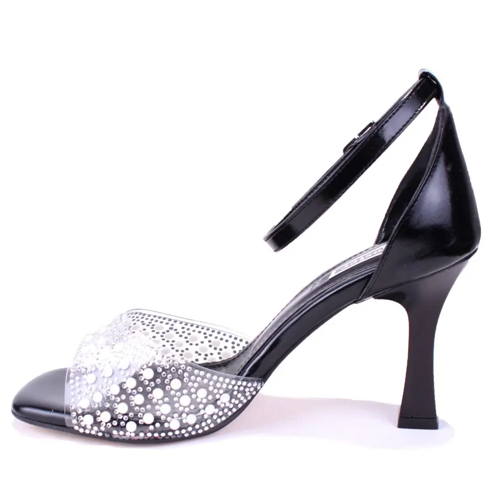 Dagoster DZA07-928475 Siyah Topuklu Abiye Kadın Ayakkabı