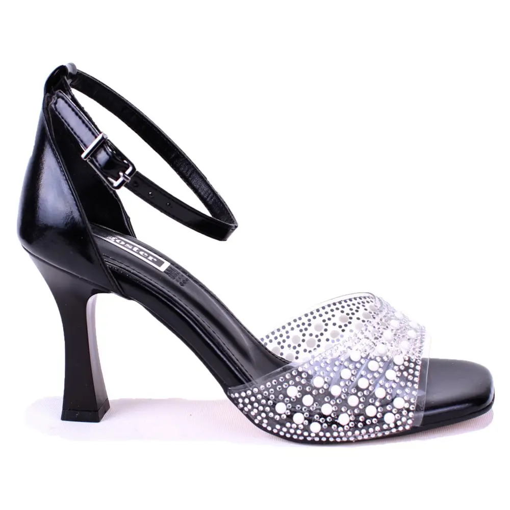 Dagoster DZA07-928475 Siyah Topuklu Abiye Kadın Ayakkabı