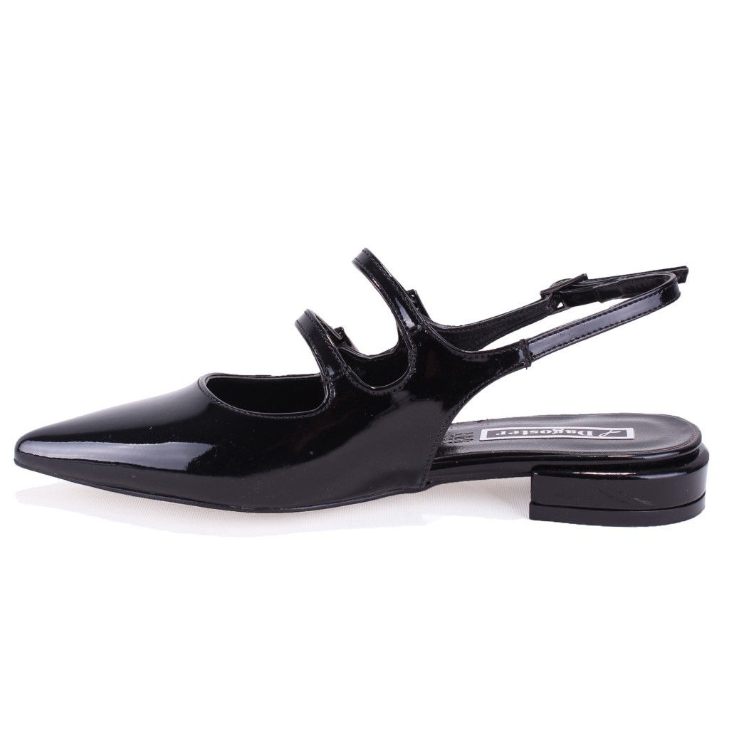 Dagoster  Dza07-72561 Siyah Rugan Topuklu Klasik Kadın Ayakkabı