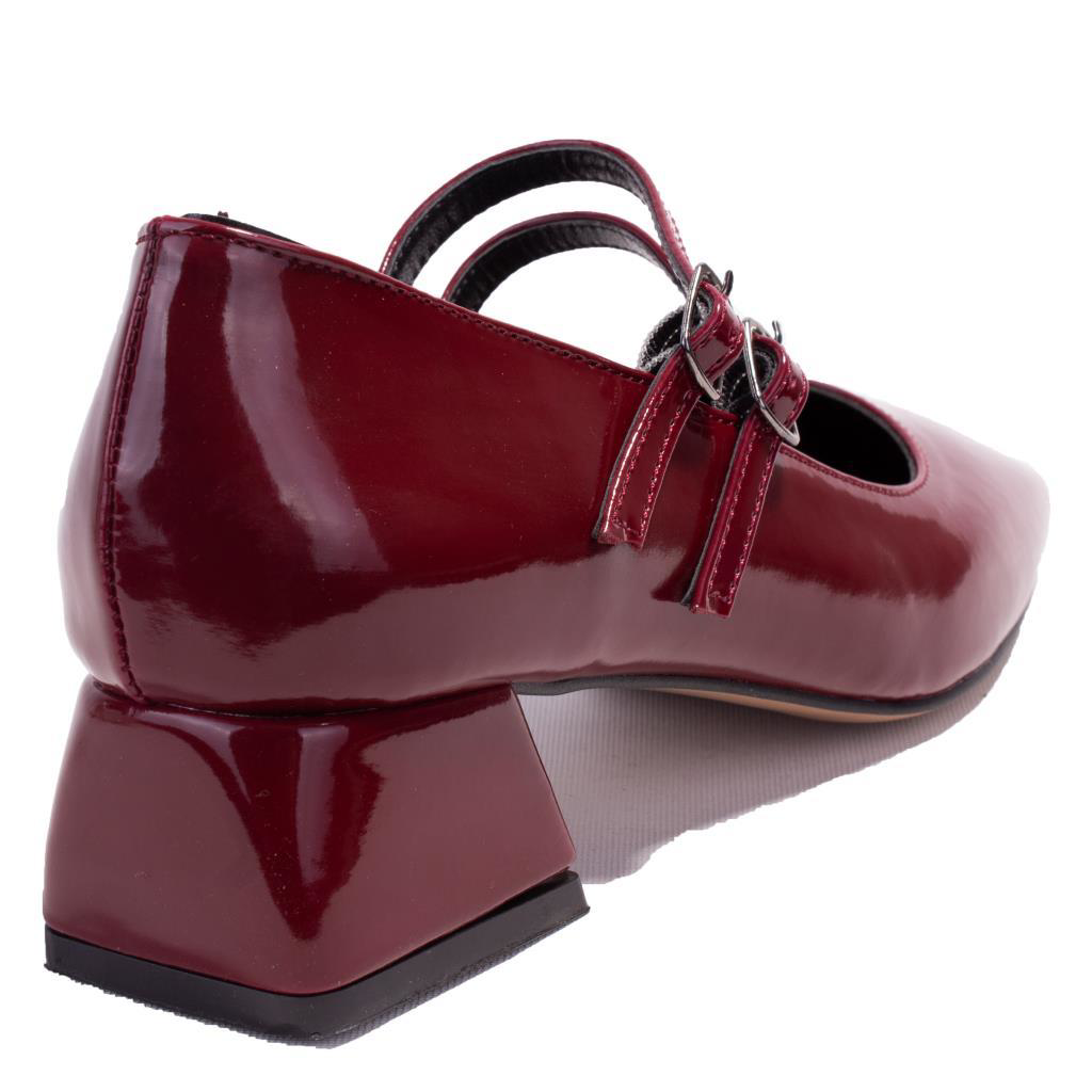 Dagoster  Dza07-1181403 Bordo Rugan Klasik Topuklu Kadin Ayakkabi