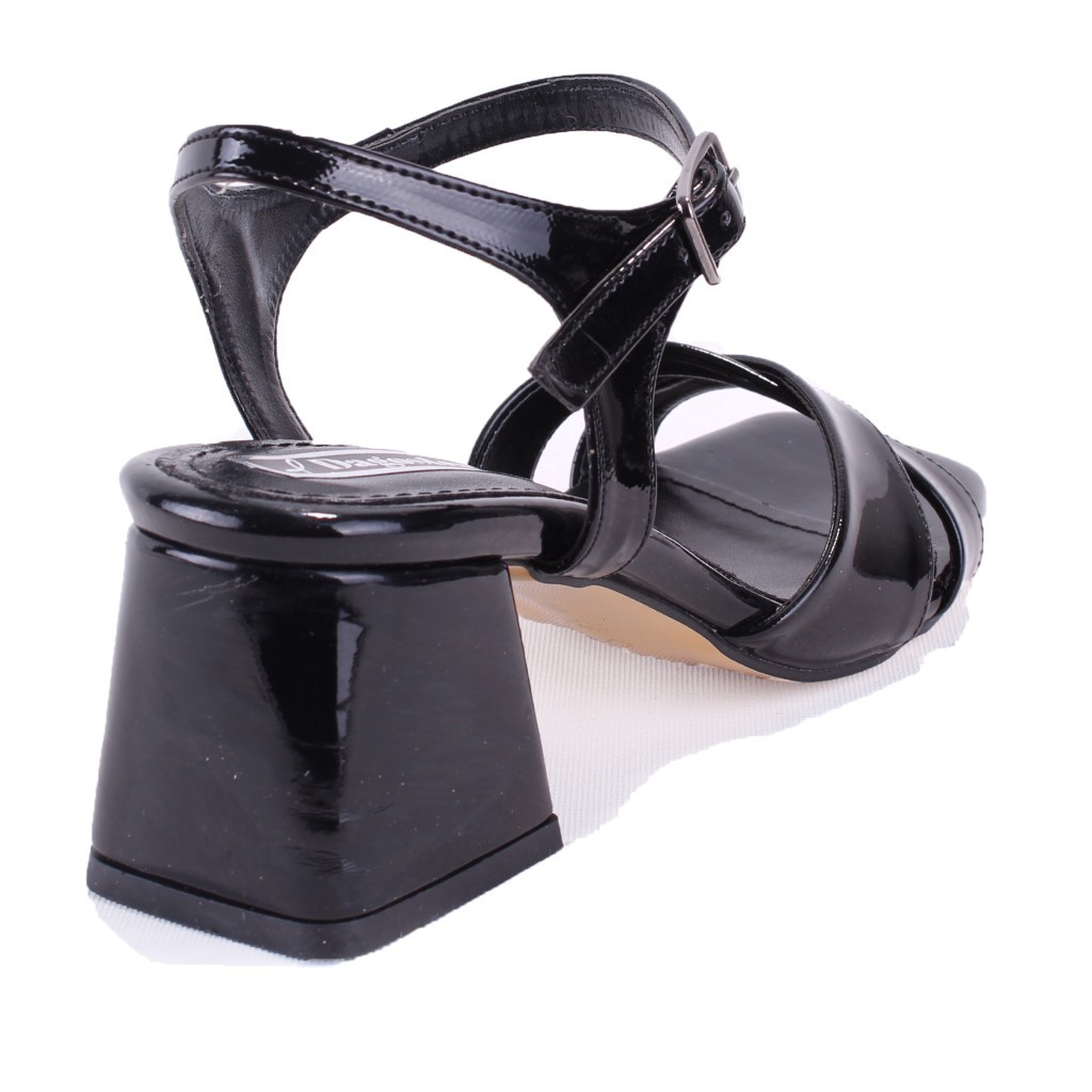 Dagoster  Dza07-928250 Siyah Rugan Klasik Topuklu Kadın Ayakkabı