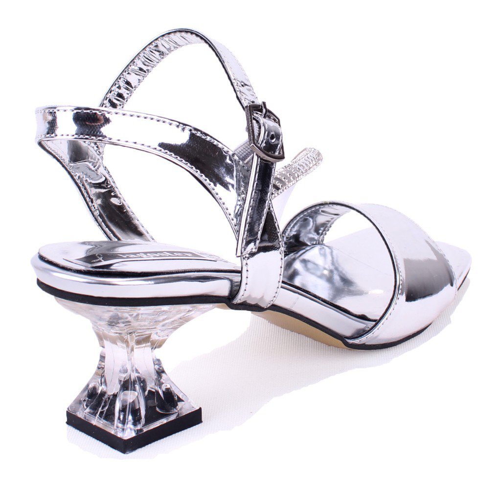 Dagoster  Dza07-1284051 Gümüş Ayna İnce Topuklu Abiye Kadin Ayakka