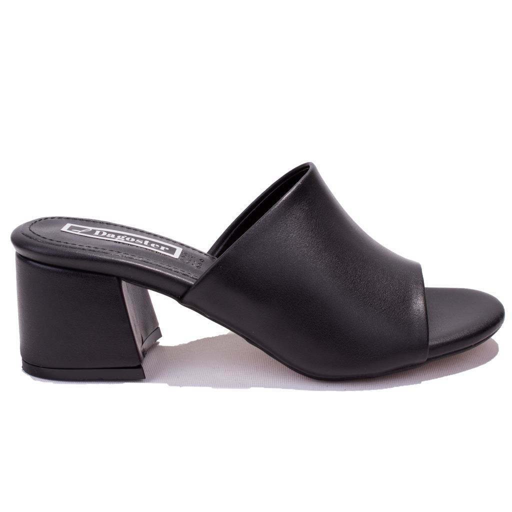 Dagoster  Dza07-811304 Siyah Klasik Topuklu Kadın Terlik