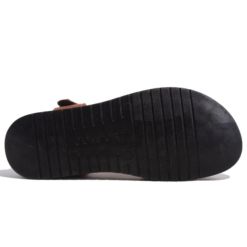 Dagoster  Dza07-60021011 Taba Günlük Ortopedik Deri Kadın Sandalet