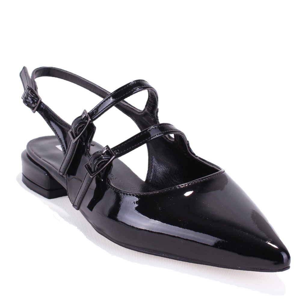 Dagoster  Dza07-72561 Siyah Rugan Topuklu Klasik Kadın Ayakkabı