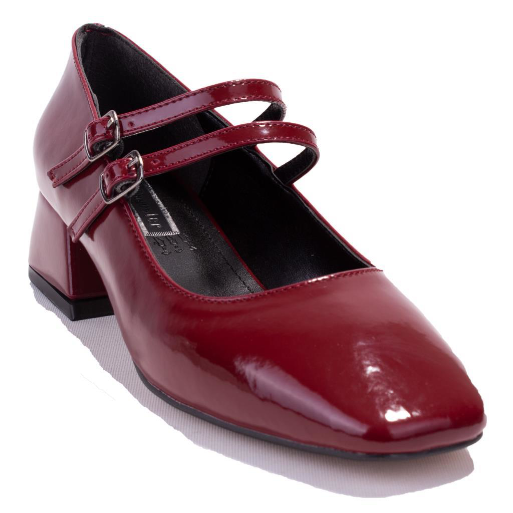 Dagoster  Dza07-1181403 Bordo Rugan Klasik Topuklu Kadin Ayakkabi