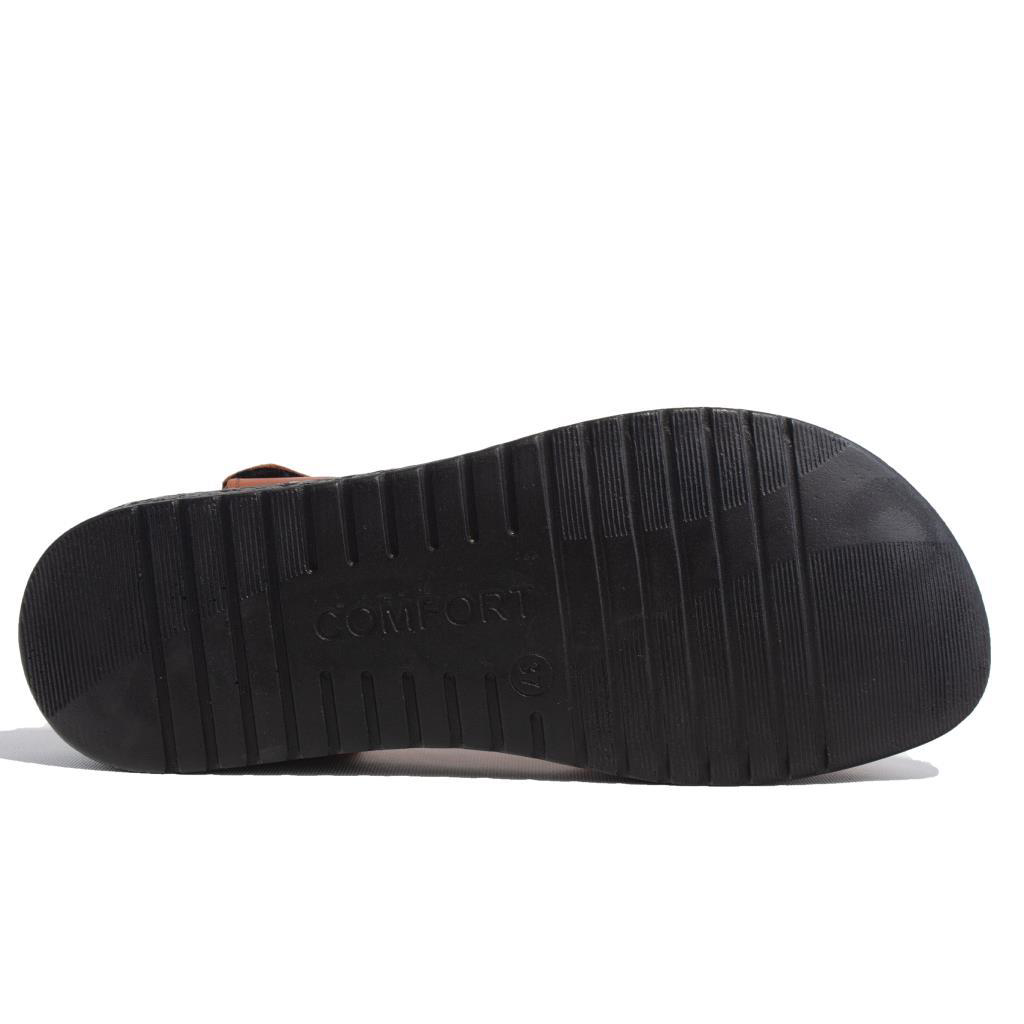 Dagoster  Dza07-60021015 Taba Günlük Ortopedik Deri Kadın Sandalet