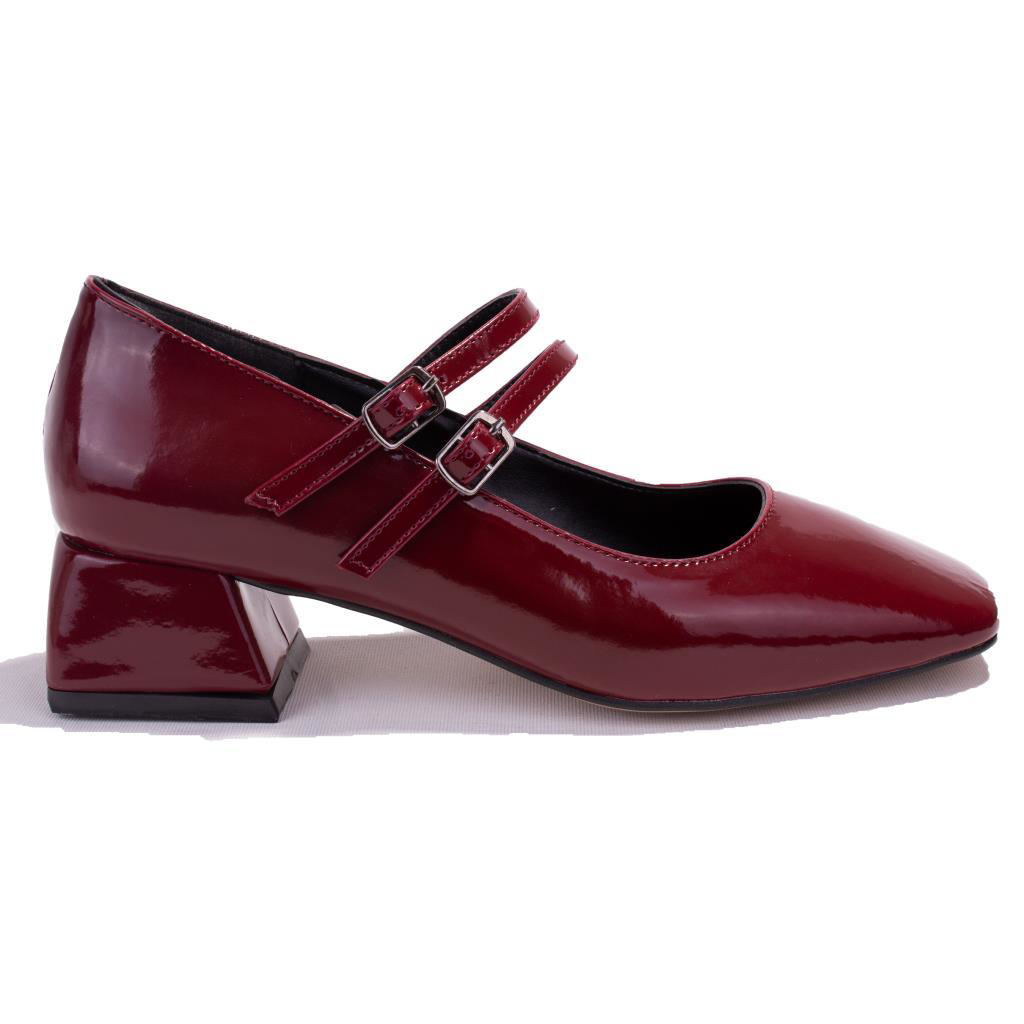 Dagoster  Dza07-1181403 Bordo Rugan Klasik Topuklu Kadin Ayakkabi