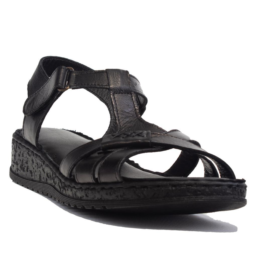 Dagoster Dza07-60021011 Siyah Günlük Ortopedik Deri Kadın Sandale Dagoster Dza07-60021011 Siyah Günlük Ortopedik Deri Kadın Sandale