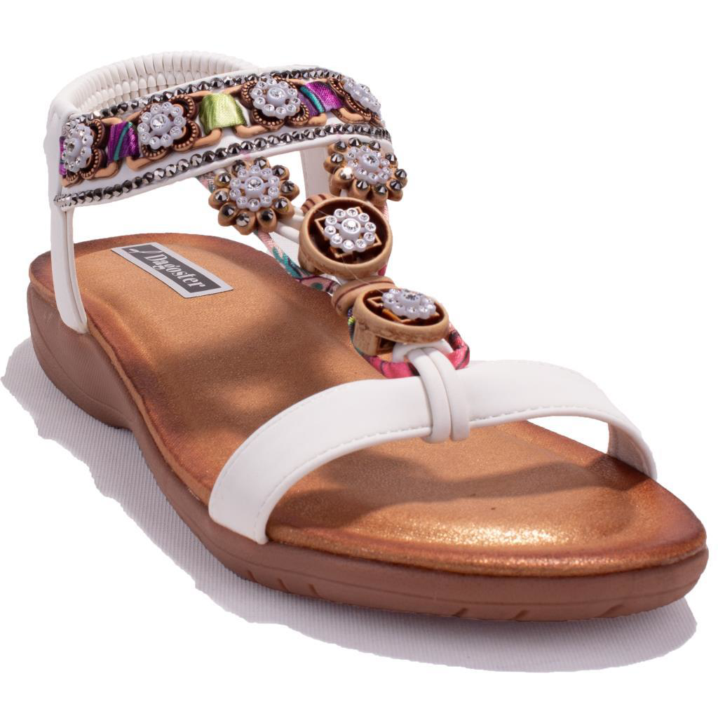 Dagoster Dza07-7416789 Beyaz Günlük Ortopedik Kadın Sandalet Dagoster Dza07-7416789 Beyaz Günlük Ortopedik Kadın Sandalet