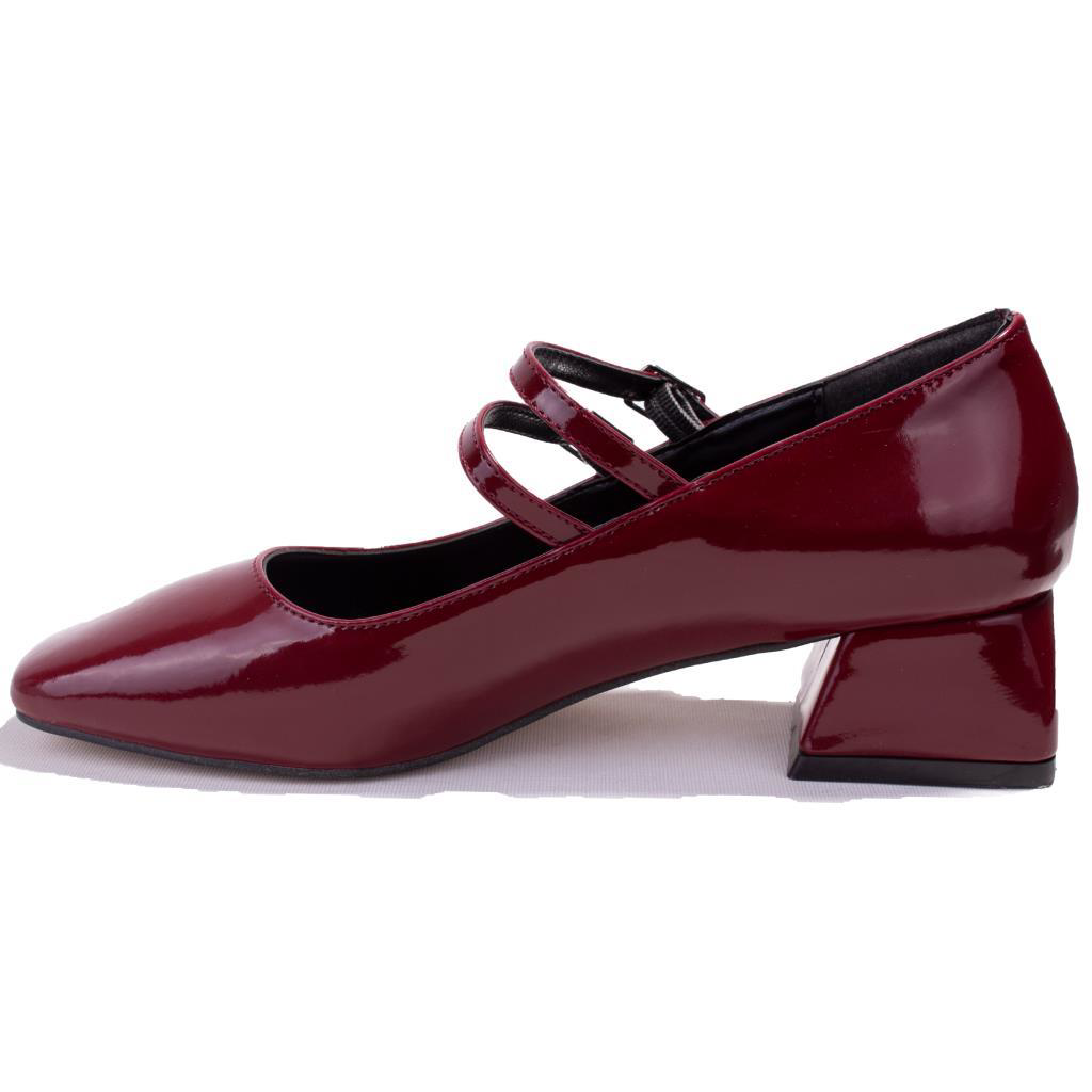Dagoster  Dza07-1181403 Bordo Rugan Klasik Topuklu Kadin Ayakkabi