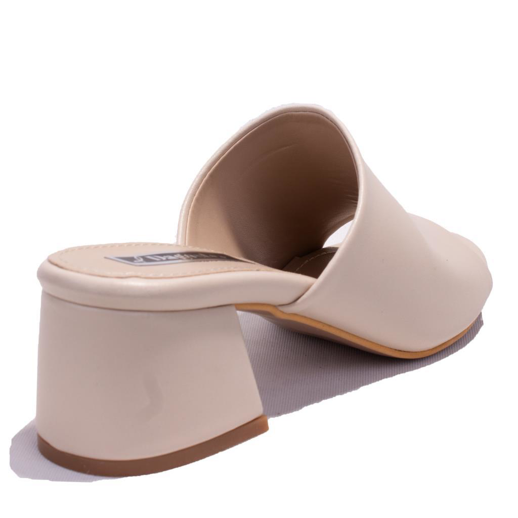 Dagoster  Dza07-811304 Bej Klasik Topuklu Kadın Terlik