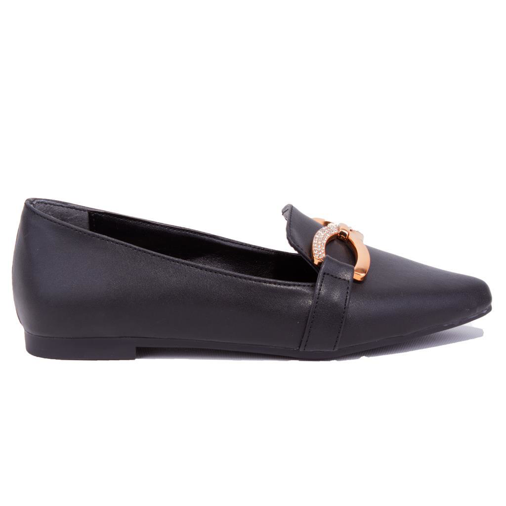 Dagoster  Dza07-118106 Siyah Klasik Düz Topuklu Kadın Ayakkabı