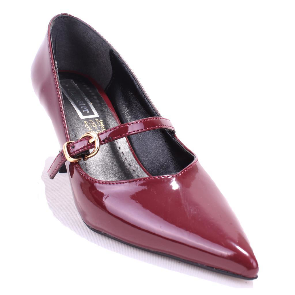 Dagoster  Dza07-389100 Bordo Rugan Stiletto Topuklu Kadın Ayakkabı