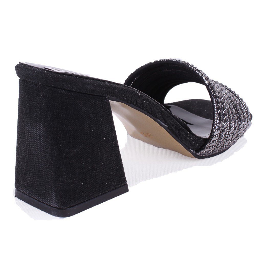 Dagoster  Dza07-1284108 Siyah Topuklu Abiye Kadın Terlik