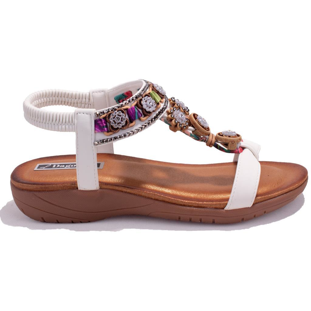 Dagoster Dza07-7416789 Beyaz Günlük Ortopedik Kadın Sandalet Dagoster Dza07-7416789 Beyaz Günlük Ortopedik Kadın Sandalet