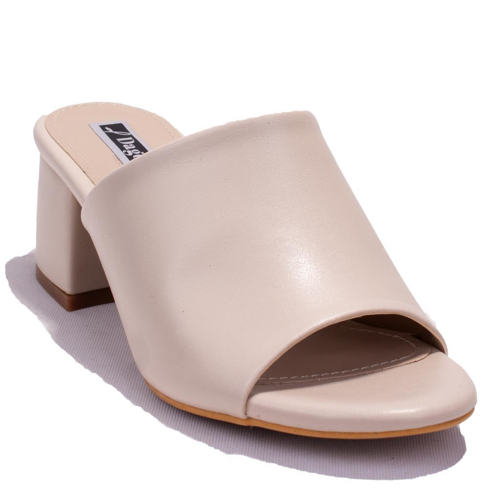 Dagoster  Dza07-811304 Bej Klasik Topuklu Kadın Terlik