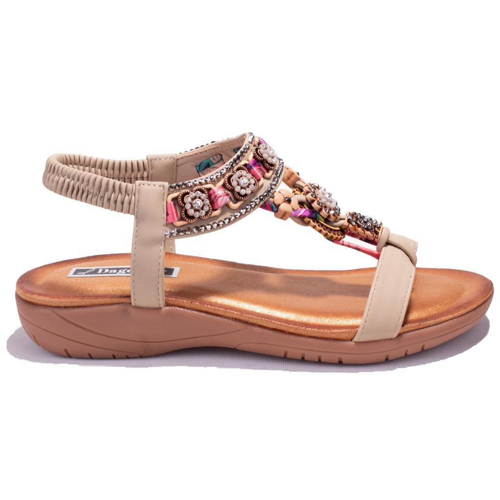 Dagoster  Dza07-7416782 Bej Günlük Ortopedik Kadın Sandalet