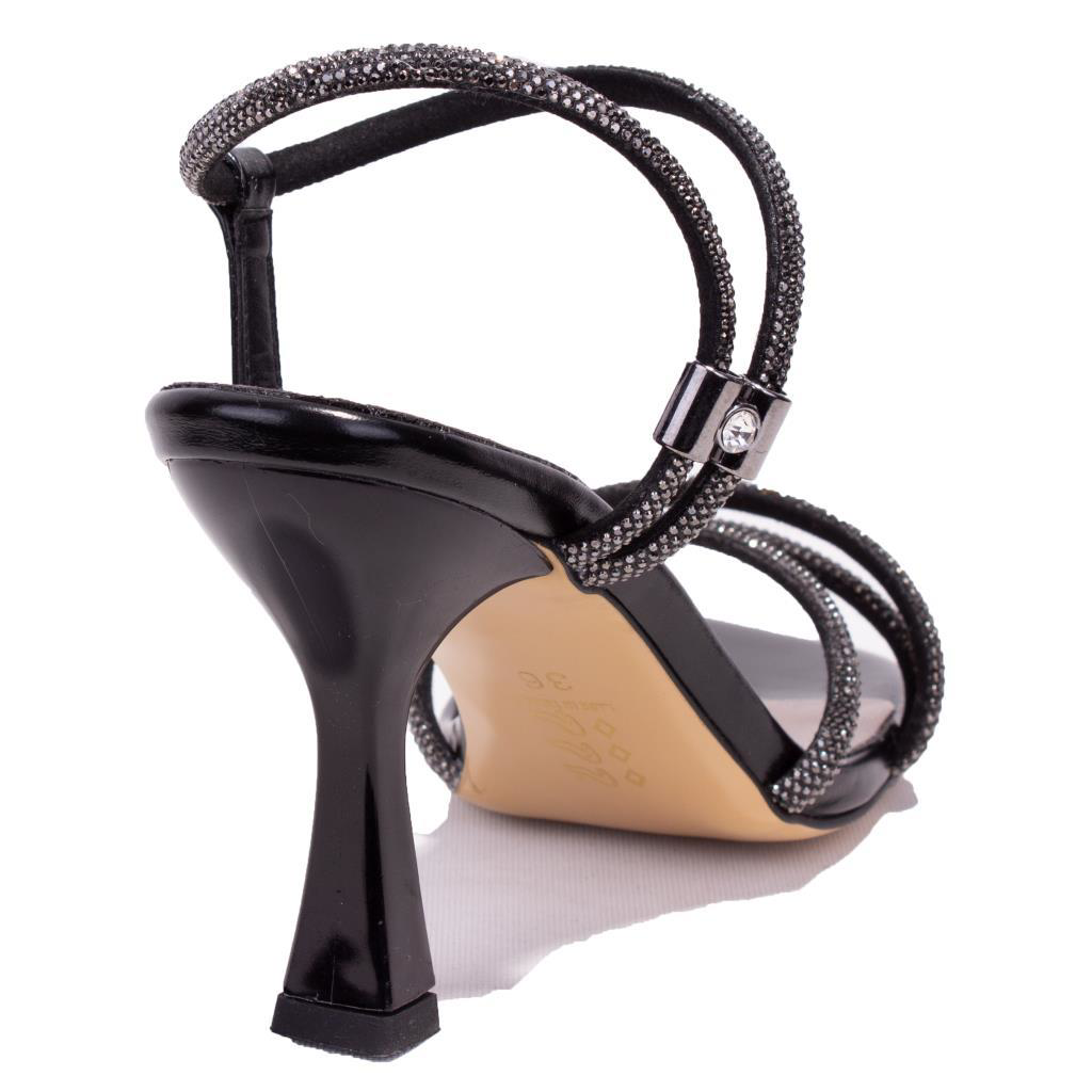 Dagoster  Dza07-337052 Siyah Taşli Abiye Topuklu Kadin Ayakkabi
