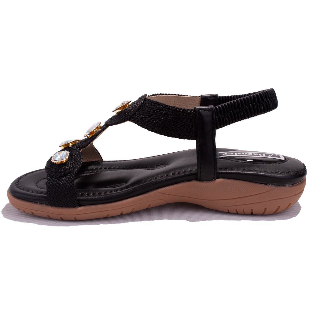 Dagoster  Dza07-74172497 Siyah Günlük Ortopedik Kadın Sandalet