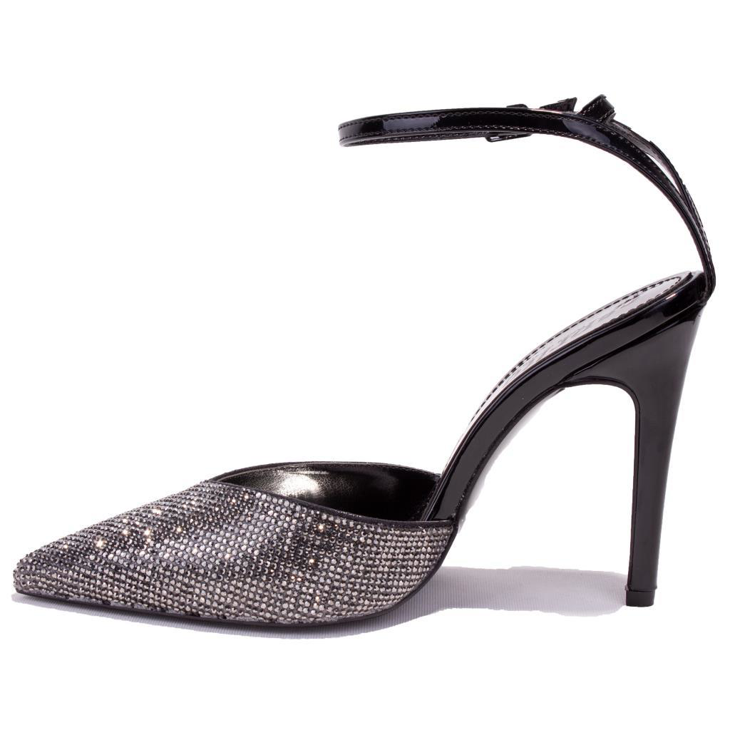 Dagoster  Dza07-1240870 Siyah Rugan Taşli Abiye Topuklu Kadin Ayak