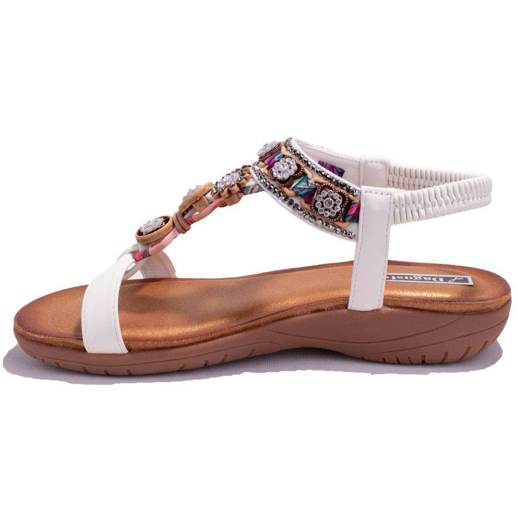 Dagoster Dza07-7416789 Beyaz Günlük Ortopedik Kadın Sandalet Dagoster Dza07-7416789 Beyaz Günlük Ortopedik Kadın Sandalet