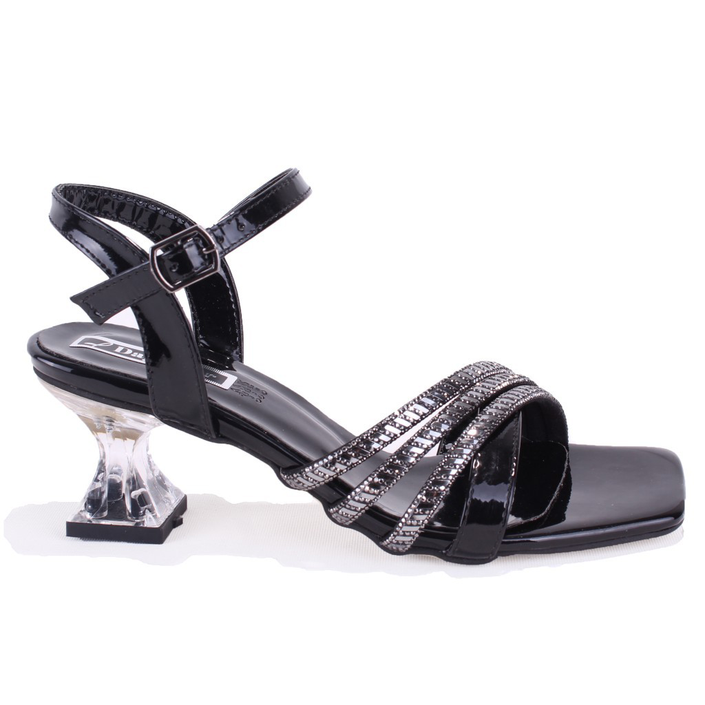 Dagoster  Dza07-1284055 Siyah Rugan Şeffaf Topuklu Abiye Kadin Aya