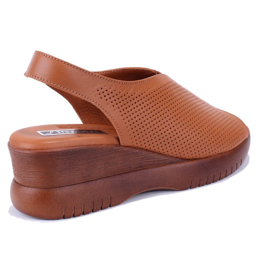 Dagoster  Dza07-9972521405 Taba Günlük Ortopedik Deri Kadın Sandal