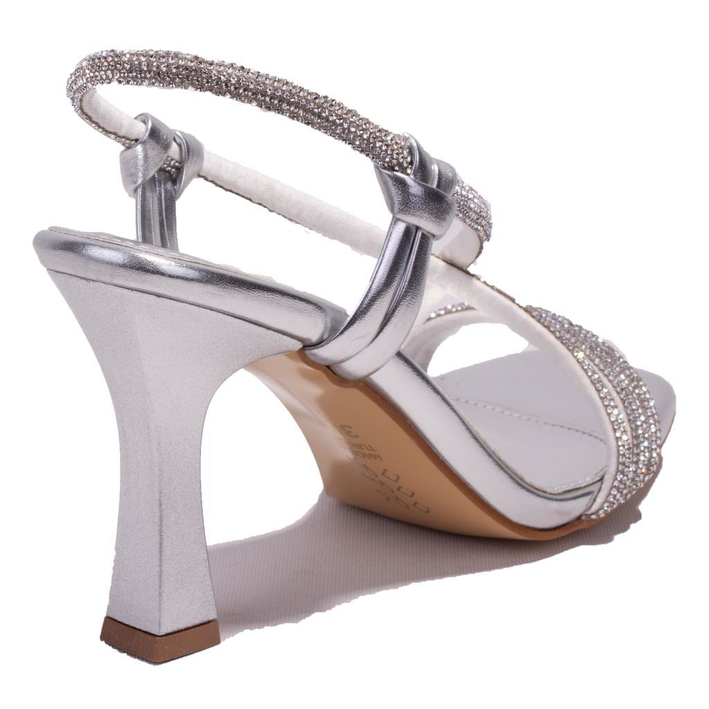 Dagoster  Dza07-928580 Gümüş Taşli Abiye Topuklu Kadin Ayakkabi