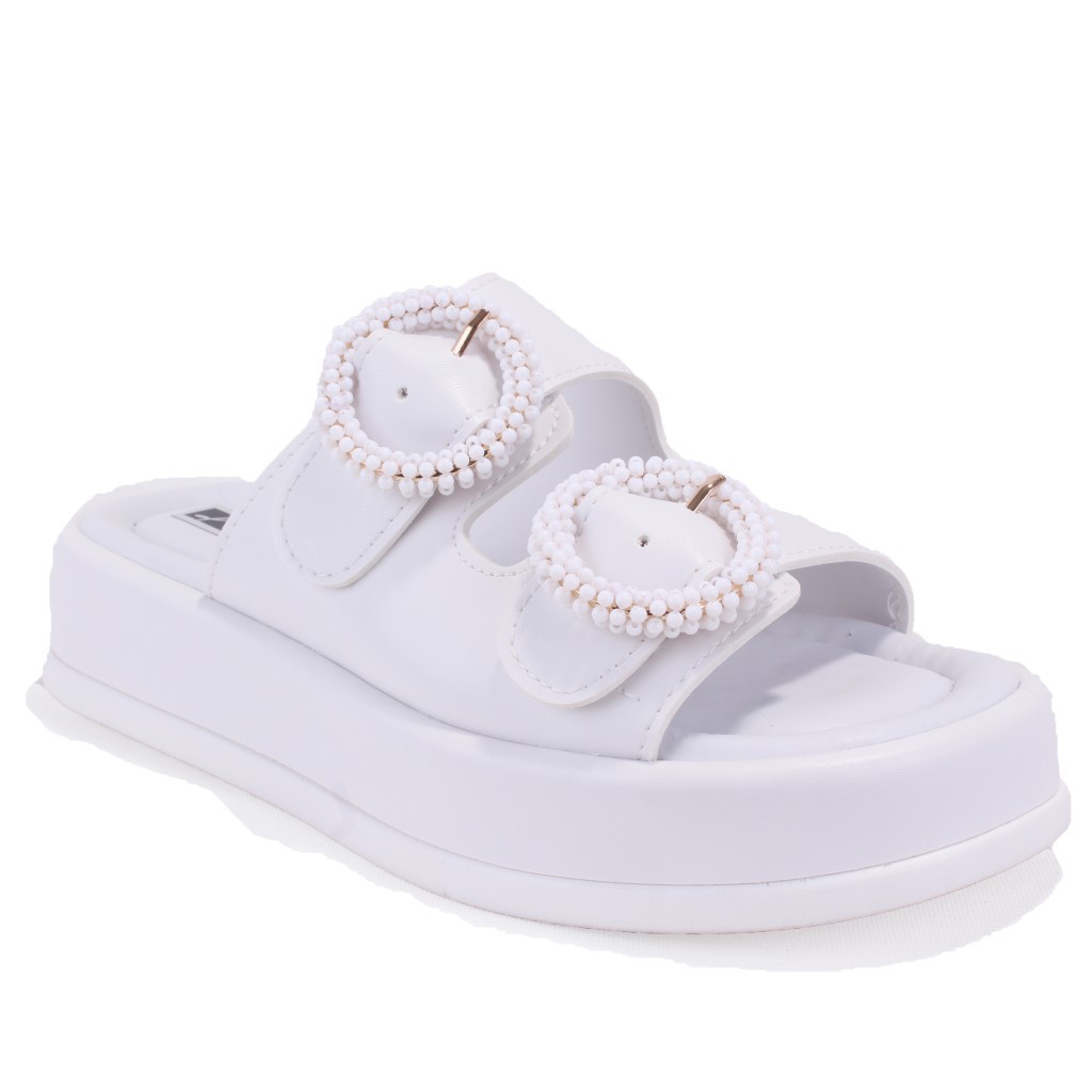 Dagoster Dza07-890784 Beyaz Ortopedik Günlük Taşlı Kadın Terlik Dagoster Dza07-890784 Beyaz Ortopedik Günlük Taşlı Kadın Terlik